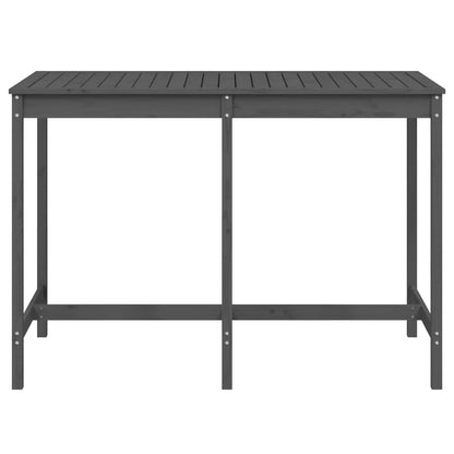 Hagebord grå 159,5x82,5x110 cm heltre furu