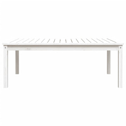 Hagebord hvit 121x82,5x45 cm heltre furu