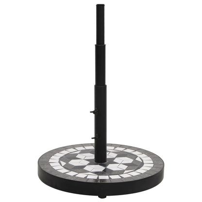 Parasollfot svart og hvit rund 12 kg