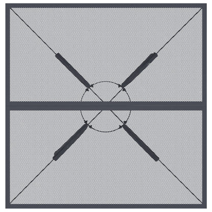Hagebord antrasitt 80x80x72,5 cm stål netting