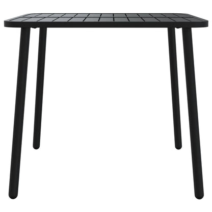 Hagebord antrasitt 80x80x71 cm stål