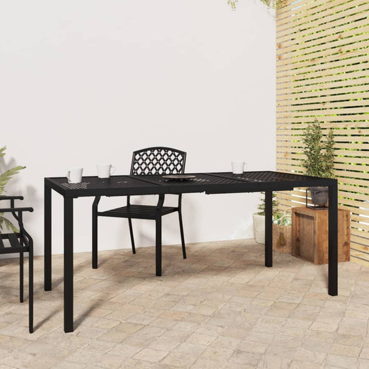 Hagebord antrasitt 165x80x72 cm stål