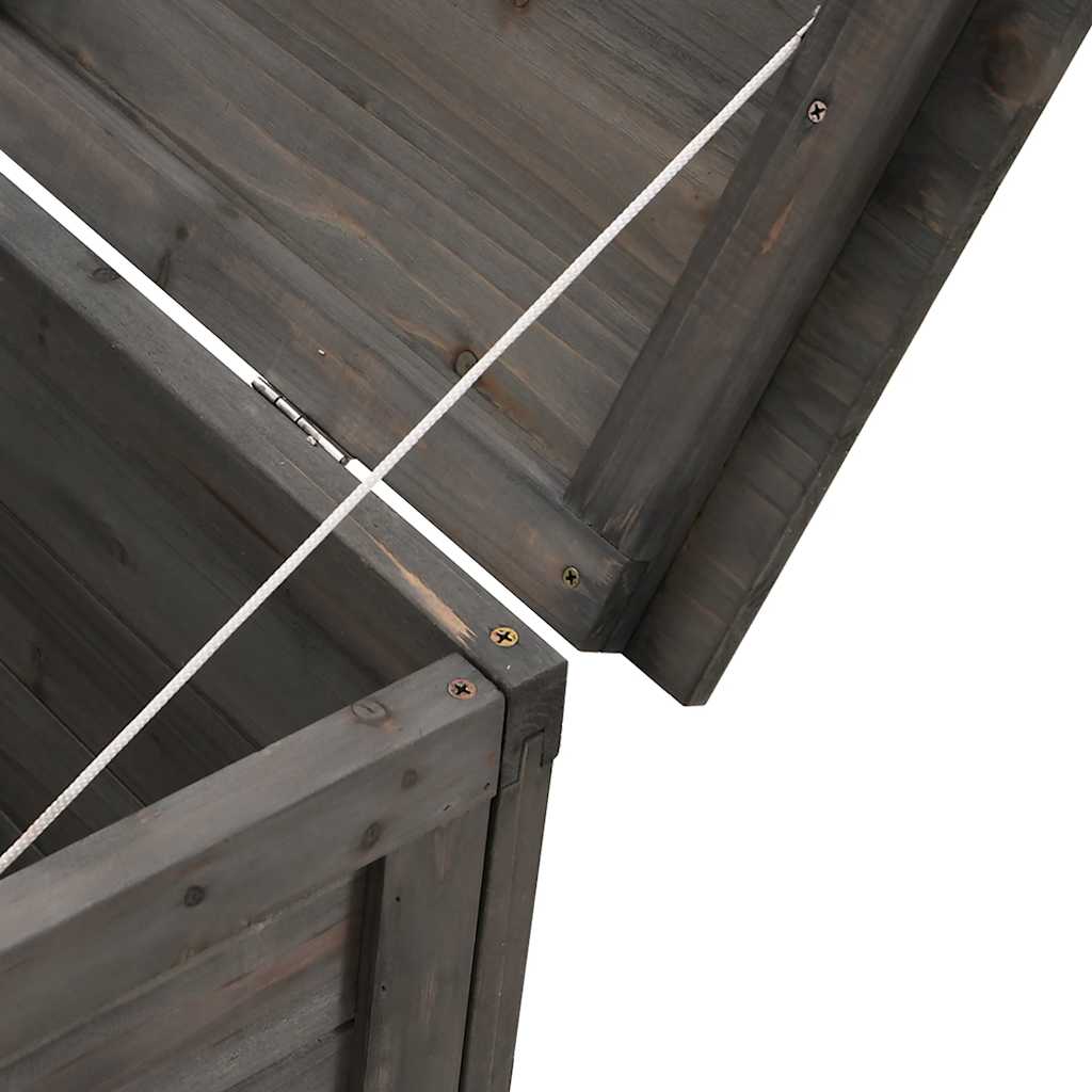 Putekasse antrasitt 198,5x50x56,5 cm heltre gran
