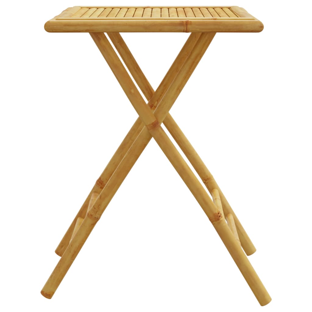 Sammenleggbart hagebord 55x55x75 cm bambus
