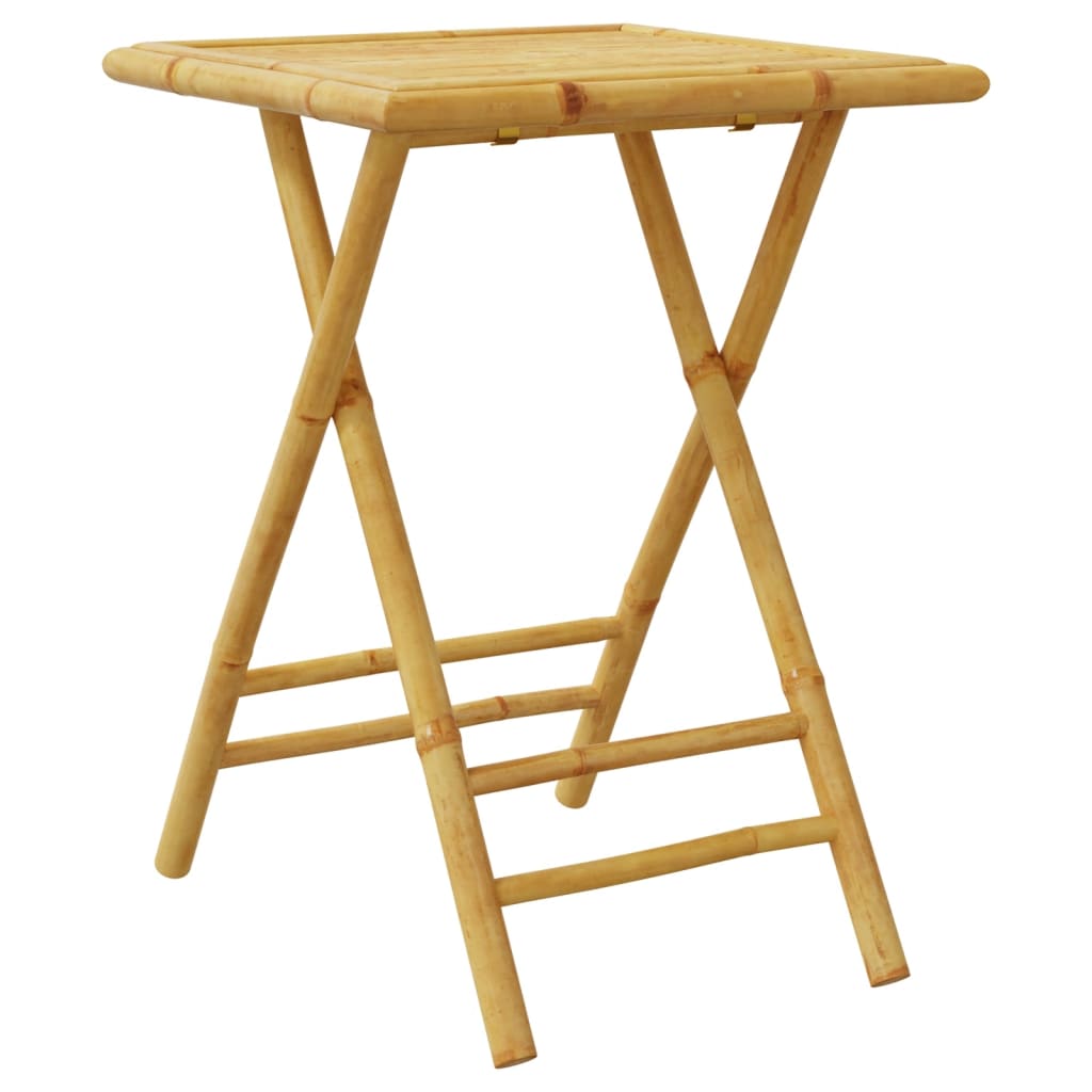 Sammenleggbart hagebord 55x55x75 cm bambus