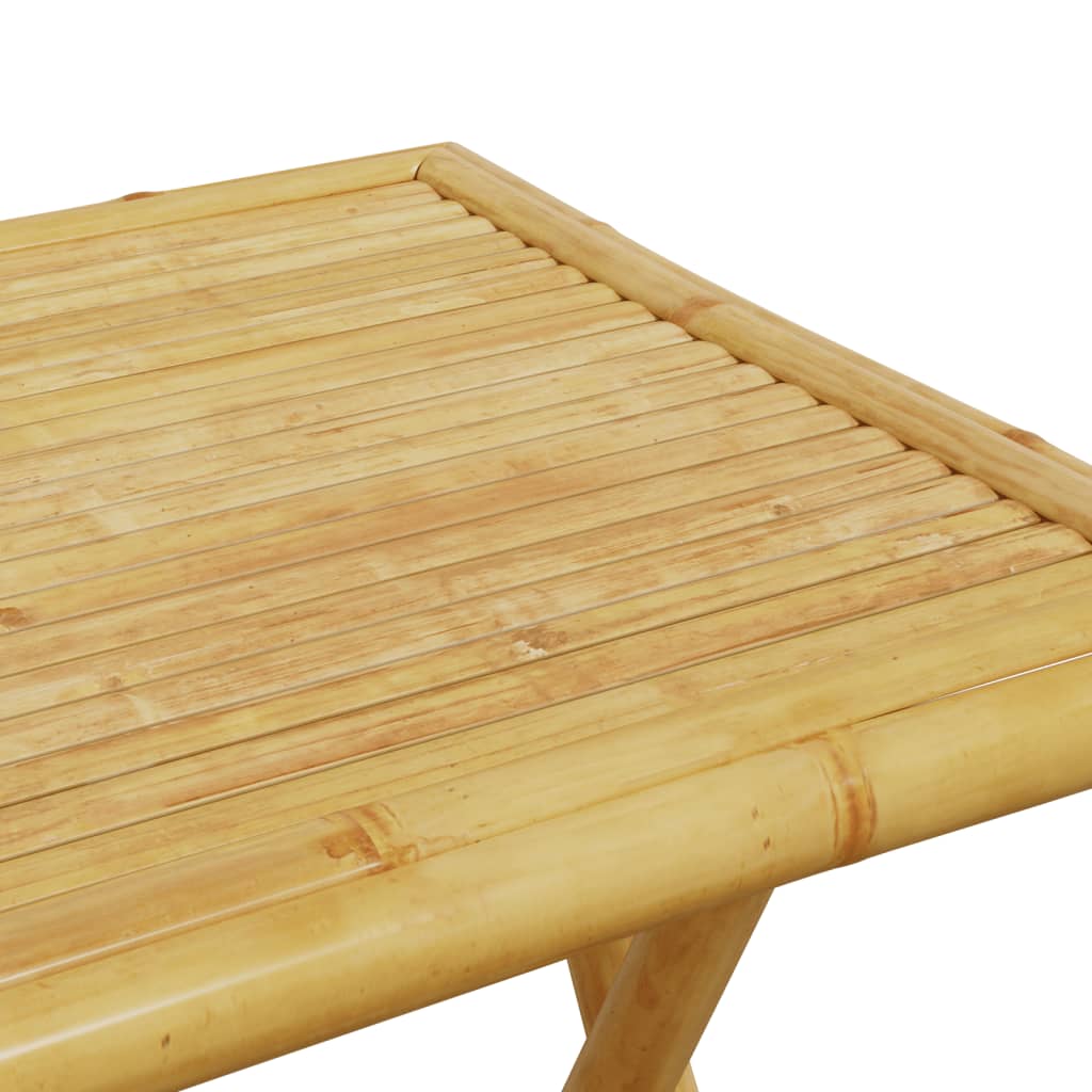 Sammenleggbart hagebord 55x55x75 cm bambus