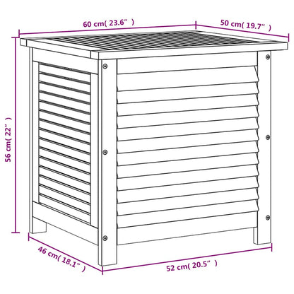 Putekasse med lameller 60x50x56 cm heltre akasie