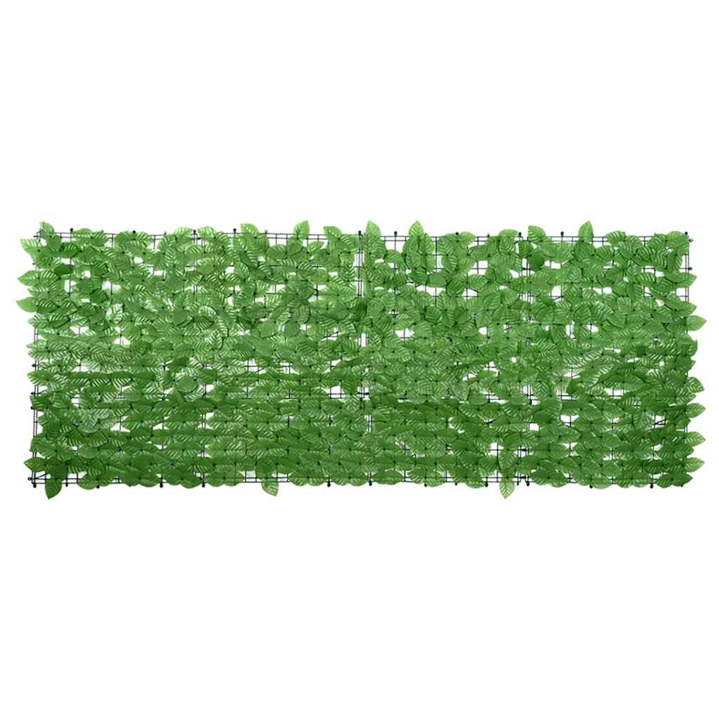 Balkongskjerm med grønne blader 200x75 cm