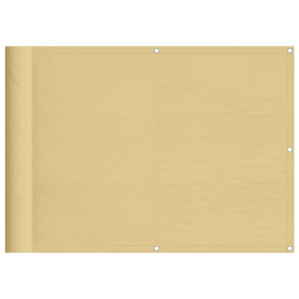 Balkongskjerm sand 75x600 cm 100% polyester oxford