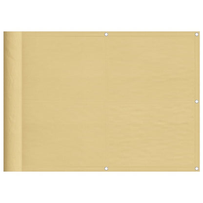 Balkongskjerm sand 75x600 cm 100% polyester oxford