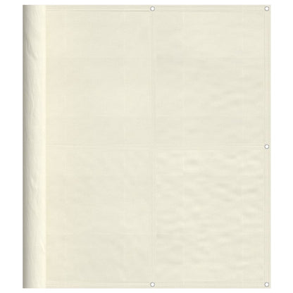 Balkongskjerm kremhvit 120x1000 cm 100% polyester oxford