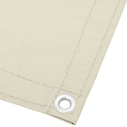 Balkongskjerm kremhvit 120x1000 cm 100% polyester oxford