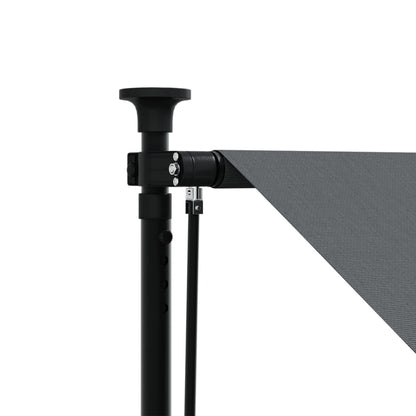 Uttrekkbar markise antrasitt 350x150 cm stoff og stål