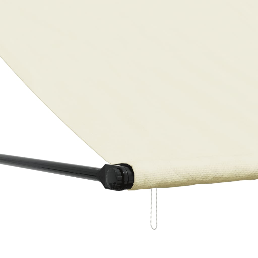 Uttrekkbar markise kremhvit 300x150 cm stoff og stål