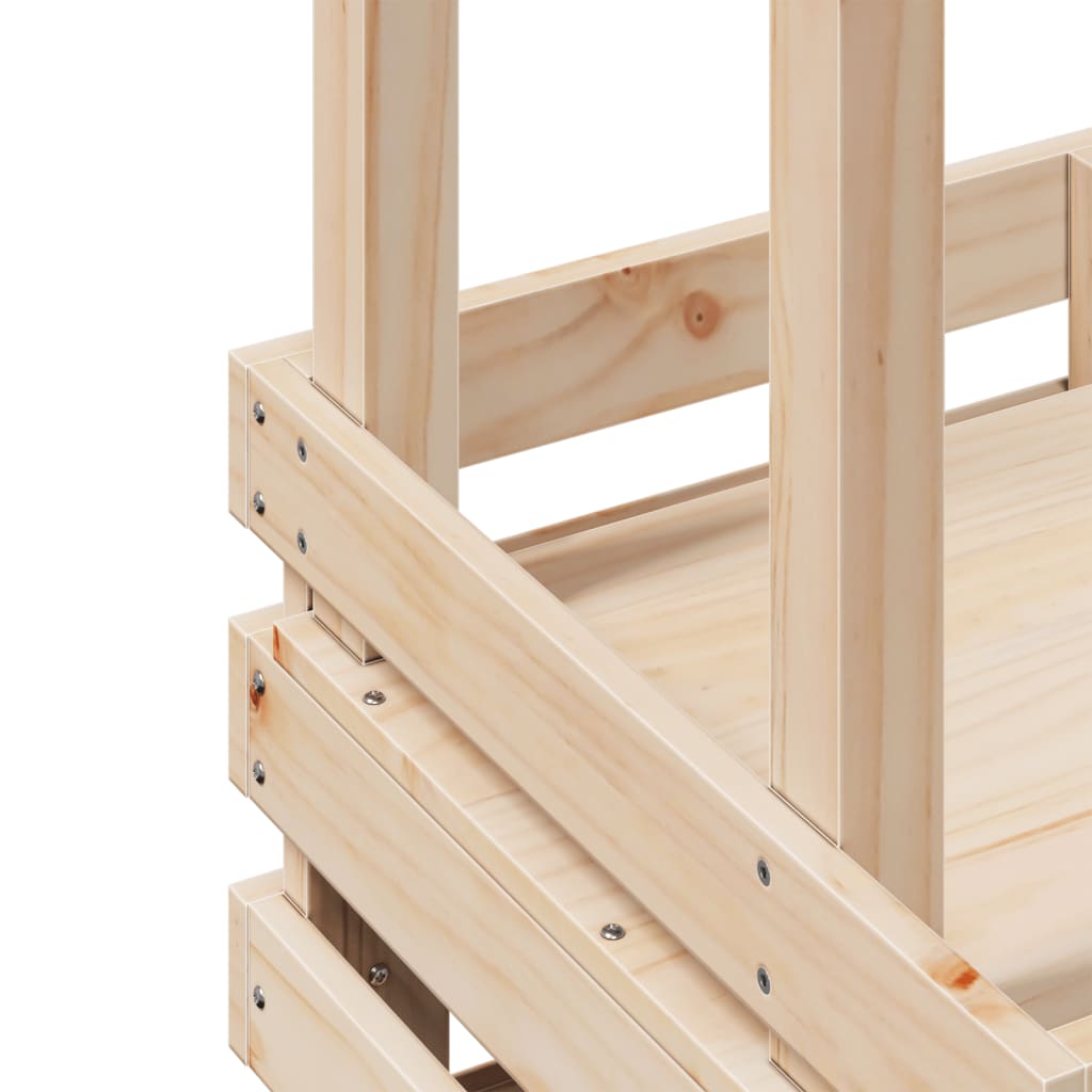 Utendørs barbord med tak 112,5x57x195,5 cm heltre furu