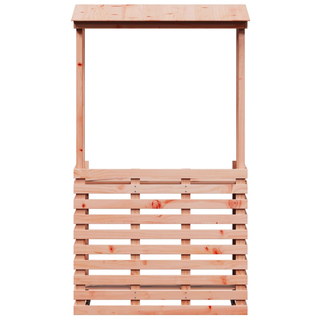 Utendørs barbord med tak 112,5x57x195,5 cm heltre furu