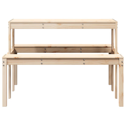 Piknikbord 110x134x75 cm heltre furu