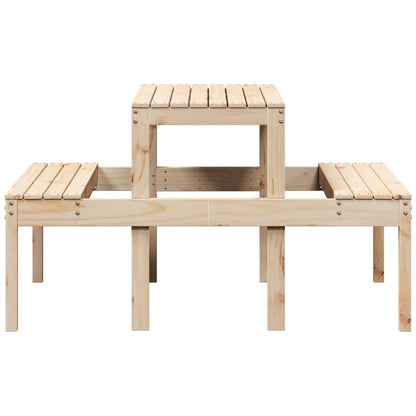 Piknikbord 110x134x75 cm heltre furu