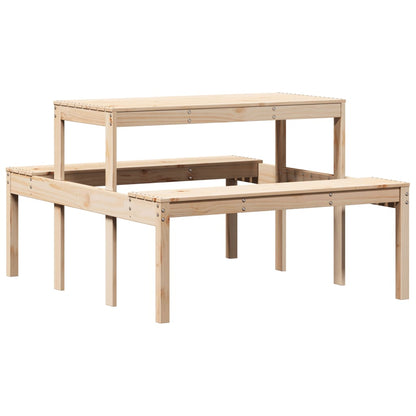 Piknikbord 110x134x75 cm heltre furu