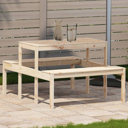 Piknikbord 110x134x75 cm heltre furu