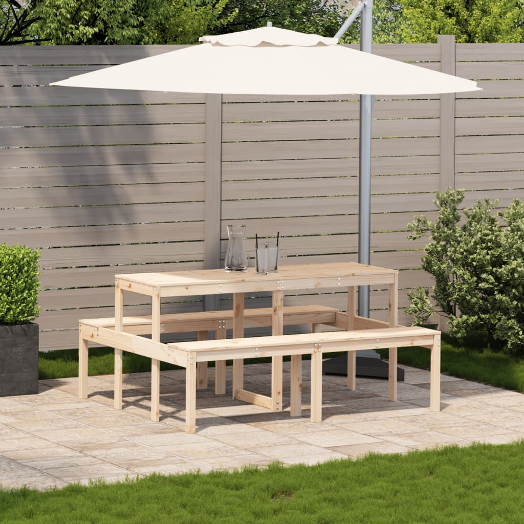 Piknikbord 160x134x75 cm heltre furu