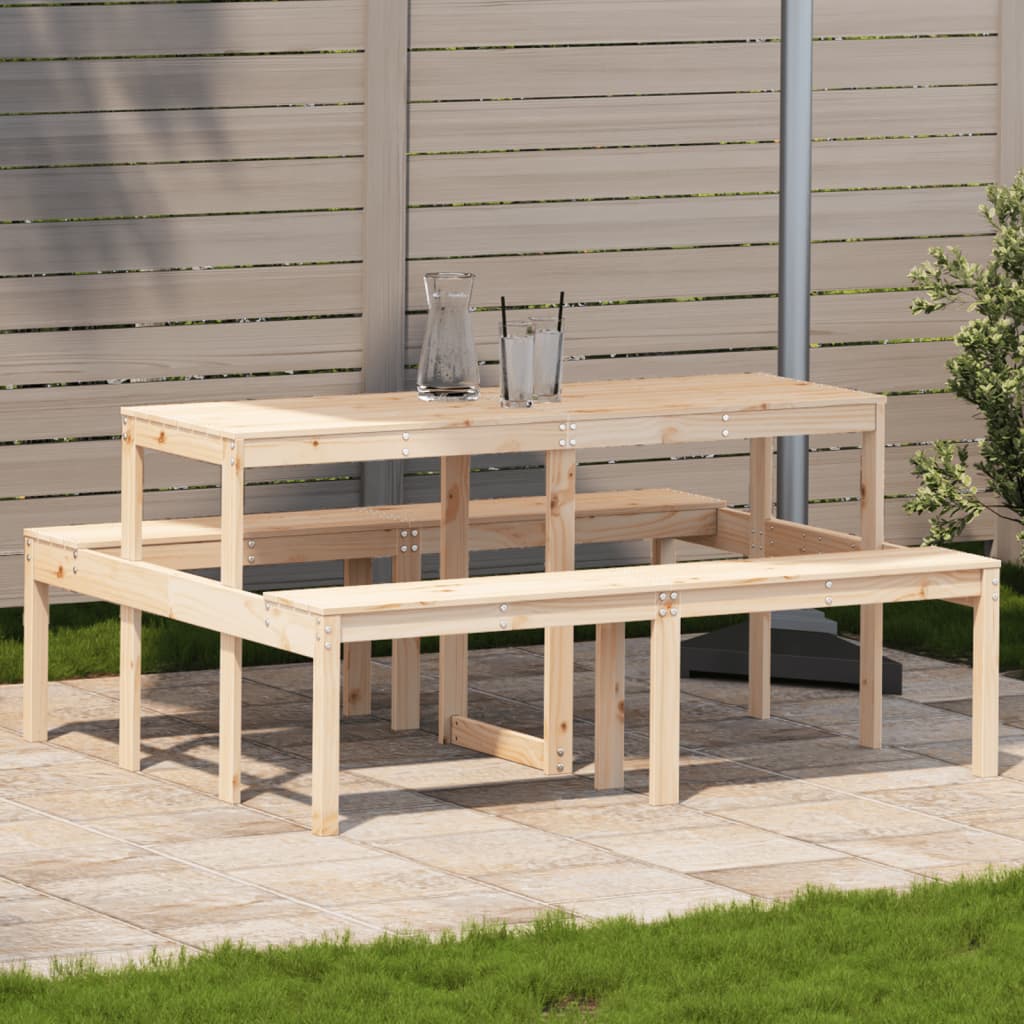Piknikbord 160x134x75 cm heltre furu