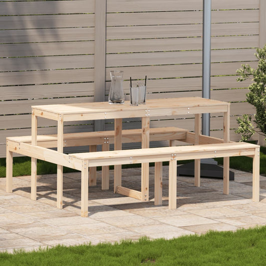 Piknikbord 160x134x75 cm heltre furu