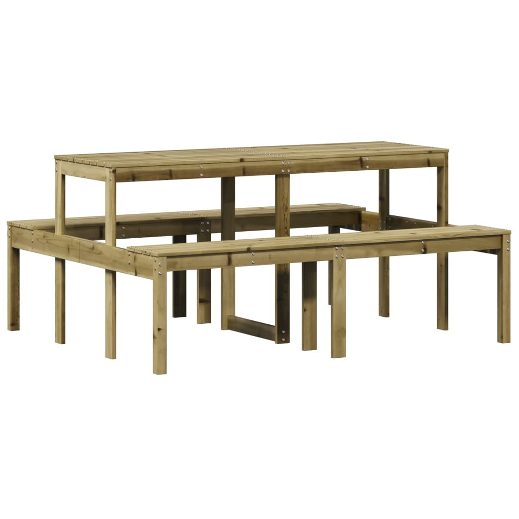 Piknikbord 160x134x75 cm impregnert furu