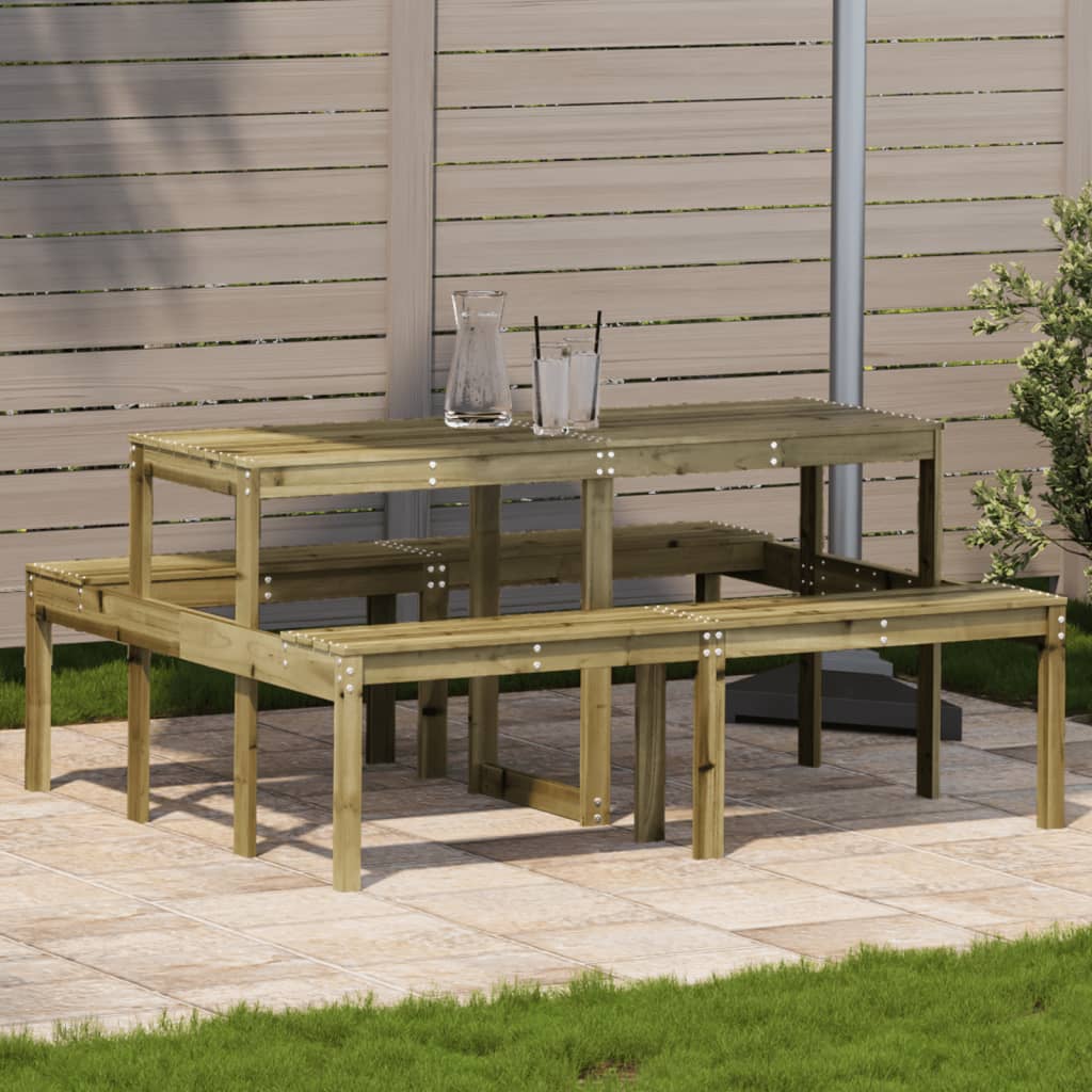 Piknikbord 160x134x75 cm impregnert furu
