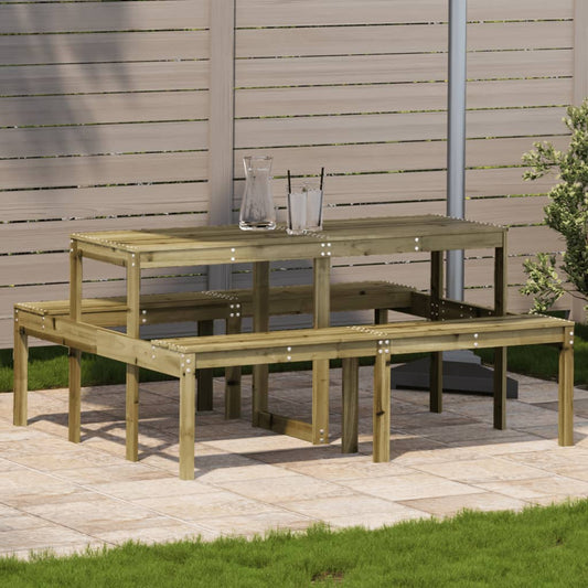 Piknikbord 160x134x75 cm impregnert furu