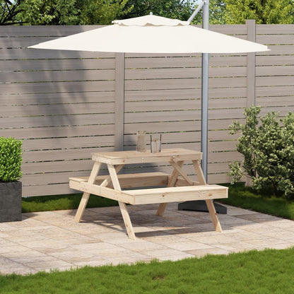 Piknikbord 105x134x75 cm heltre furu