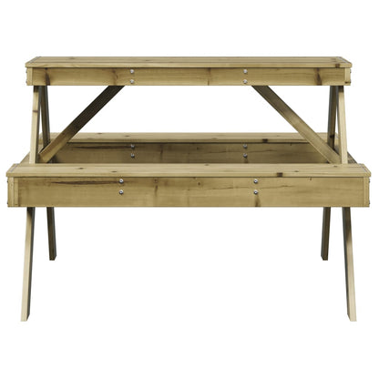 Piknikbord 105x134x75 cm impregnert furu