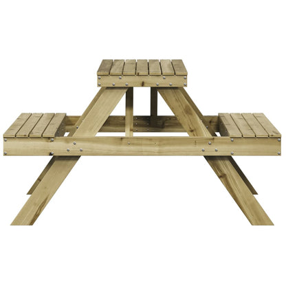 Piknikbord 105x134x75 cm impregnert furu