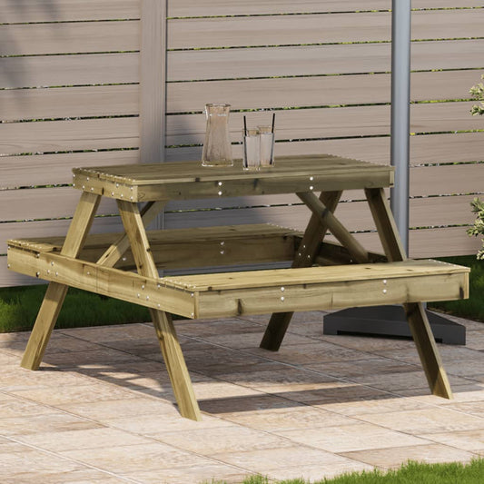 Piknikbord 105x134x75 cm impregnert furu