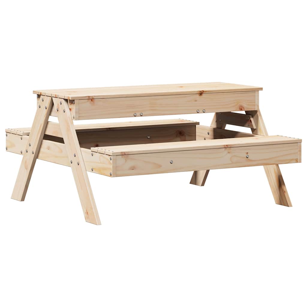 Piknikbord med sandkasse for barn heltre furu