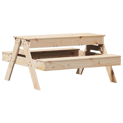 Piknikbord med sandkasse for barn heltre furu