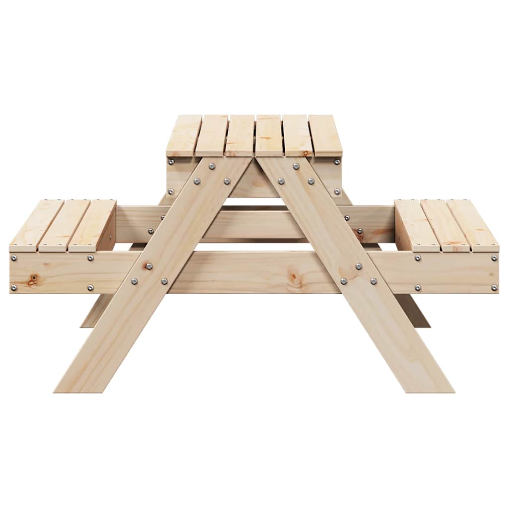 Piknikbord med sandkasse for barn heltre furu
