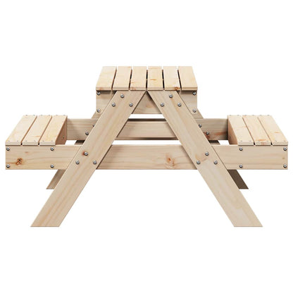 Piknikbord med sandkasse for barn heltre furu