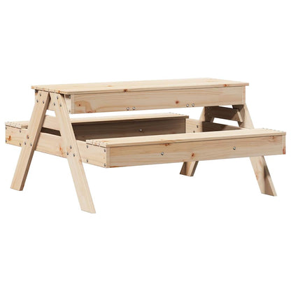 Piknikbord med sandkasse for barn heltre furu
