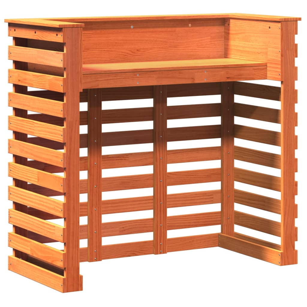 Utendørs barbord voksbrun 113,5x50x103 cm heltre furu
