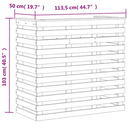 Utendørs barbord voksbrun 113,5x50x103 cm heltre furu