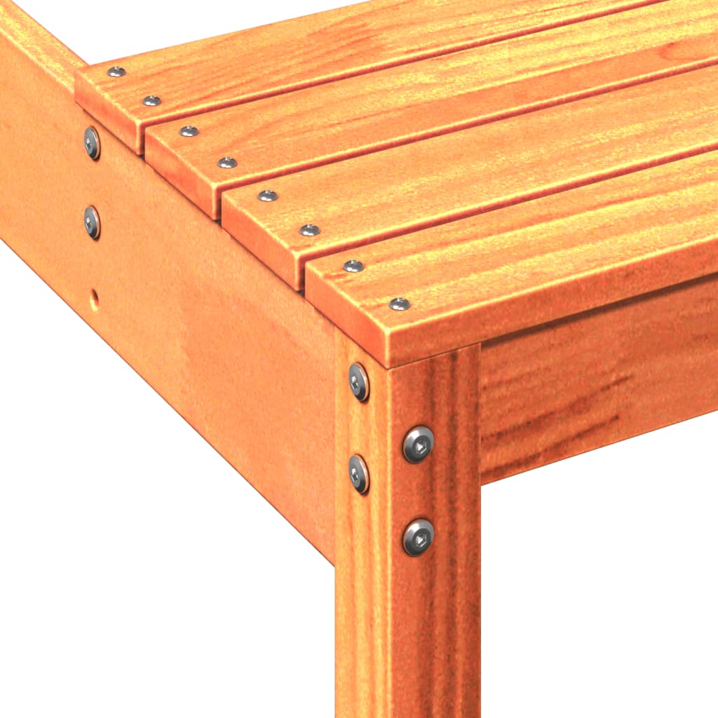 Piknikbord voksbrun 110x134x75 cm heltre furu