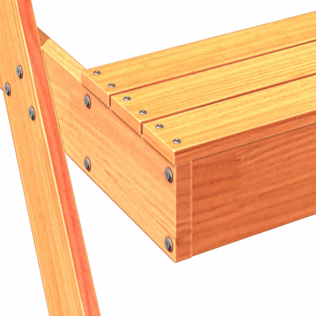 Piknikbord med sandkasse for barn voksbrun heltre furu