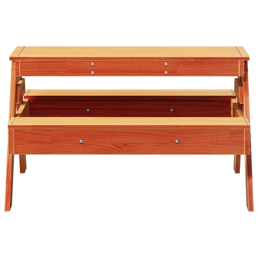 Piknikbord for barn voksbrun 88x97x52 cm heltre furu