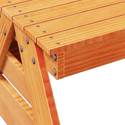 Piknikbord for barn voksbrun 88x122x58 cm heltre furu