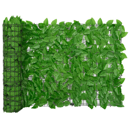 Balkongskjerm med grønne blader 200x75 cm