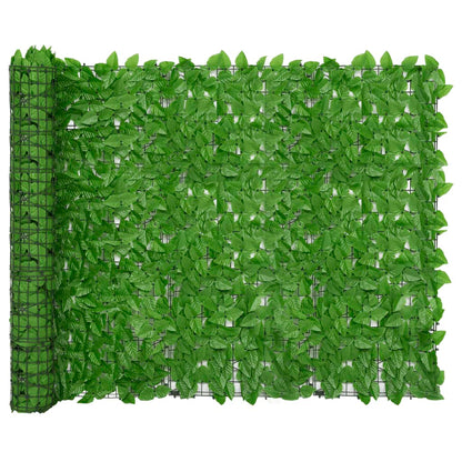 Balkongskjerm med grønne blader 300x150 cm