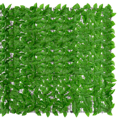 Balkongskjerm med grønne blader 300x150 cm