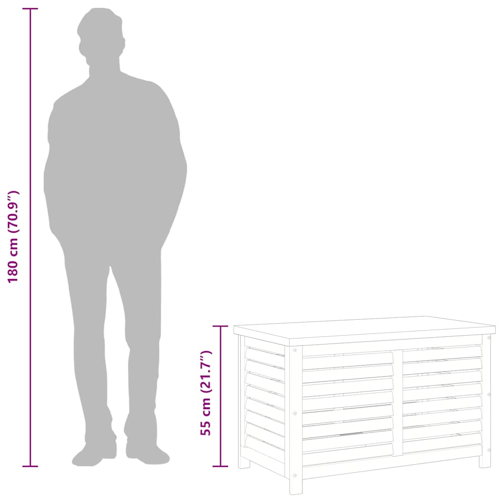 Putekasse 90x48x55 cm heltre eukalyptus