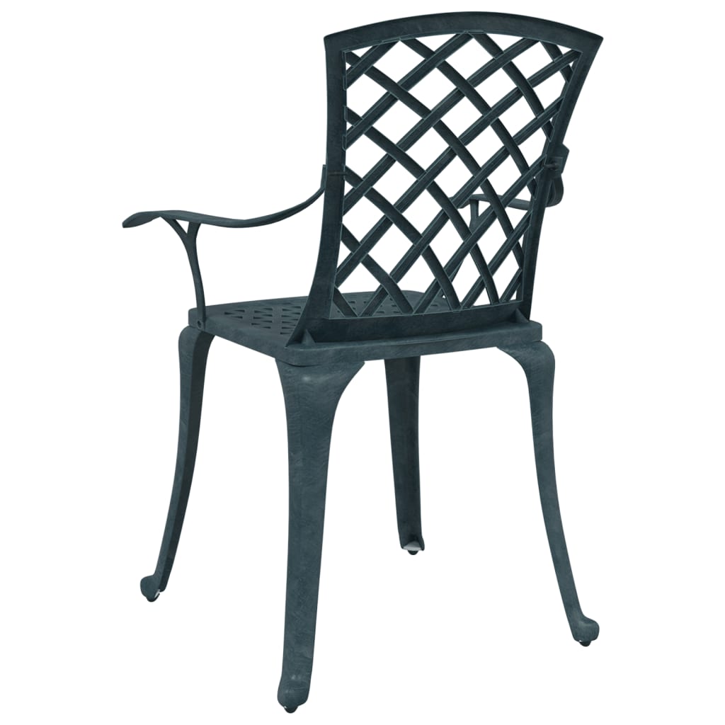 Hagestoler 2 stk grønn støpt aluminium